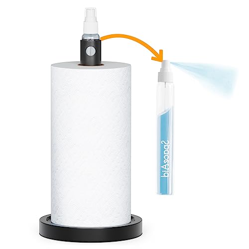 2 in 1 Paper Towel Holder with Spray Bottle