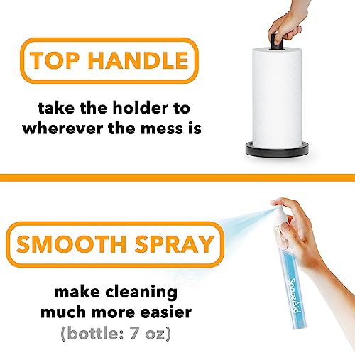 2 in 1 Paper Towel Holder with Spray Bottle