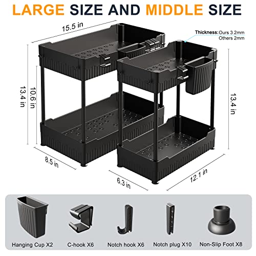 Sevenblue 2 Pack Under Sink Organizer